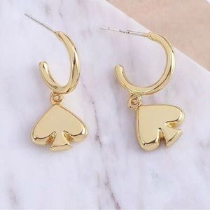 Spade Golden Post Earrings